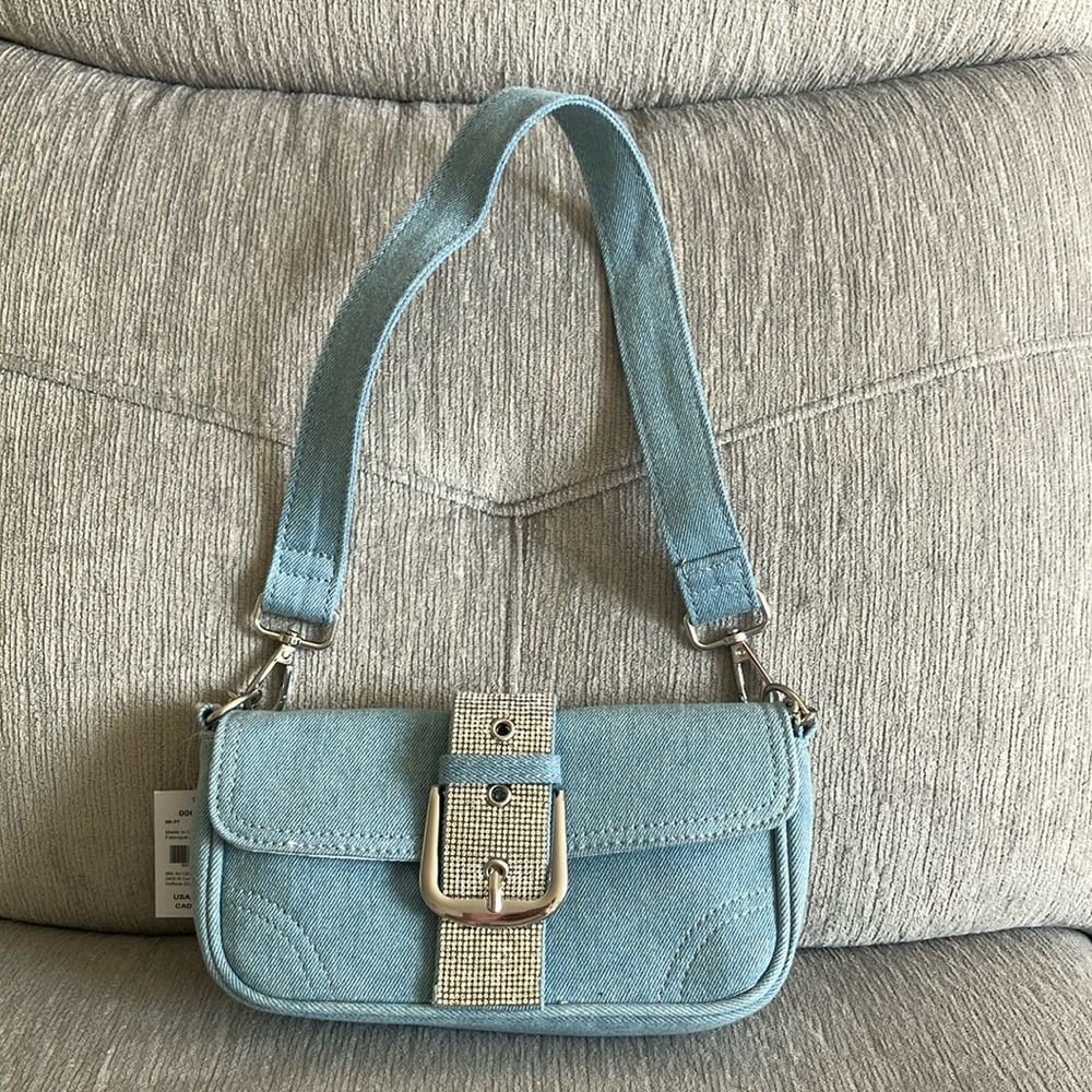 Claire’s Blue Denim Shoulder Bag - Picture 1 of 17